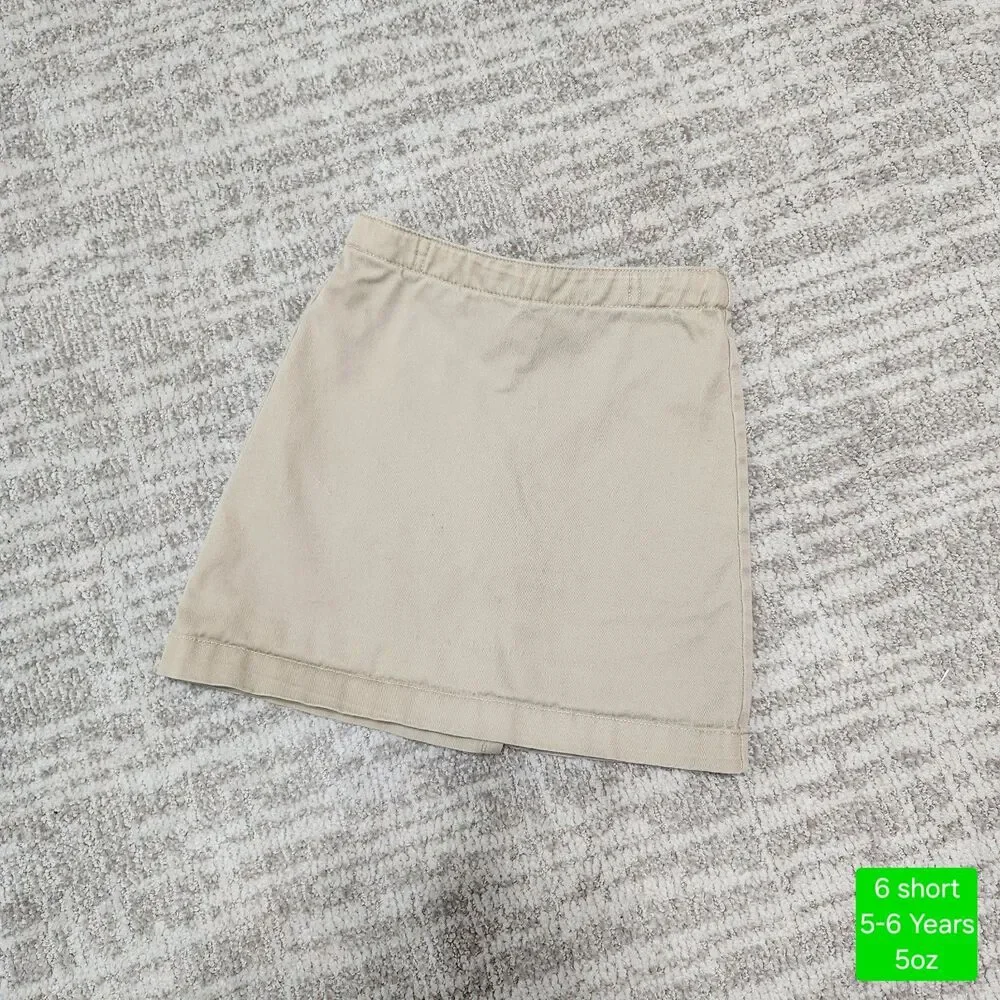 Lands End girls uniform khaki skort size 6 short